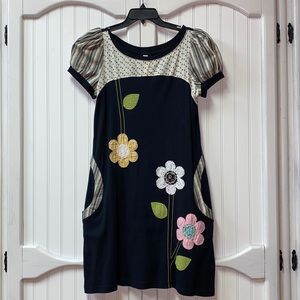 Anthropologie Uncle Frank Flower Dress L